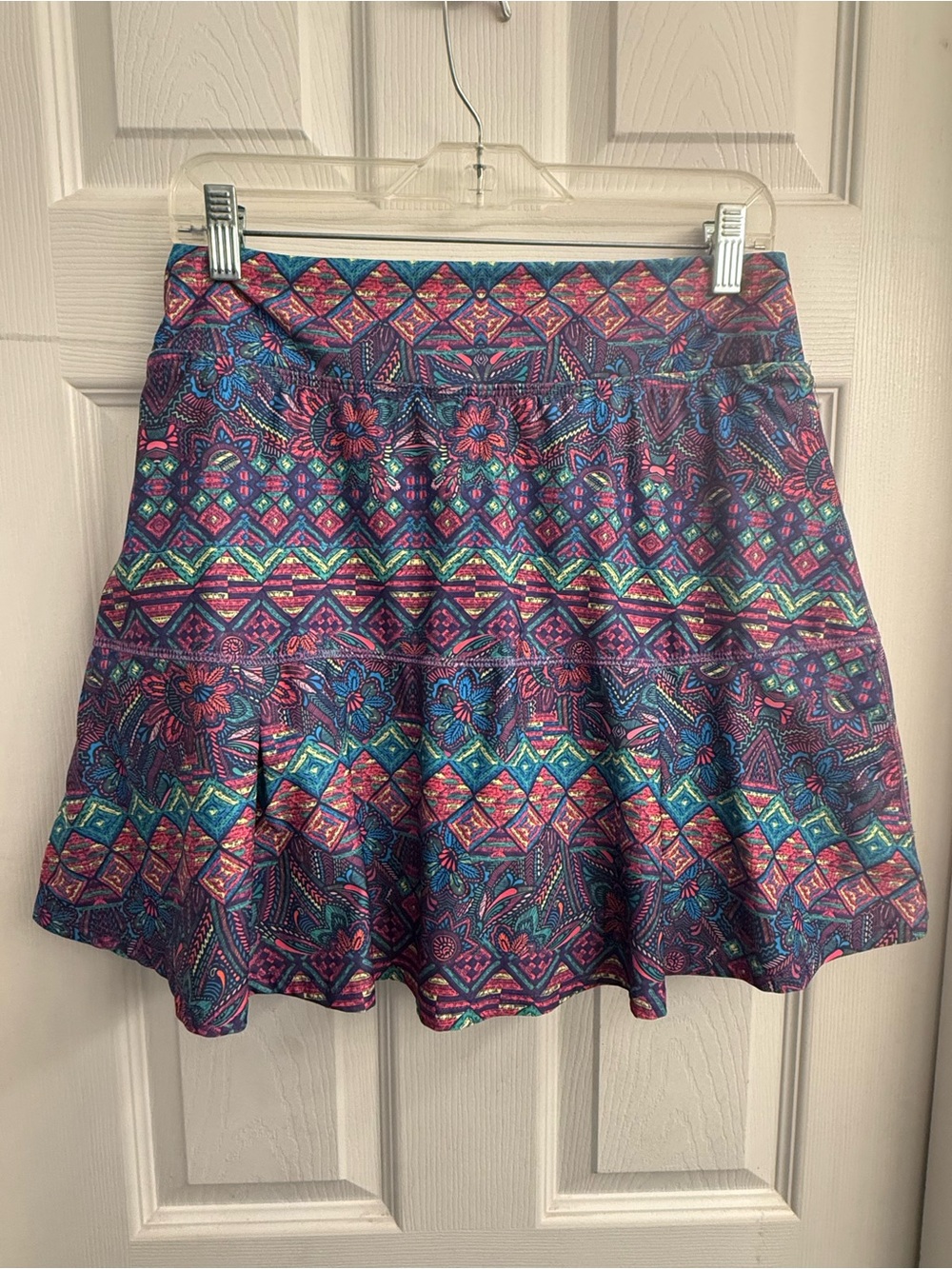 Dona Jo Multicolor Floral & Geometric  - Vibrant Blue-Purple Print
